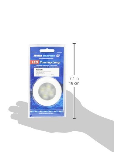 Hella 980500541 0500 Series Slim Line White 12v Dc Round Enhanced Brightness Led Courtesy Light With Plastic Rim