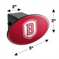 Bradley University Primary Logo Oval Tow Trailer Hitch Cover Plug Insert