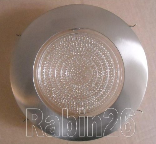 6 Inch Recessed Can Light Satin Nickel Silver Shower Trim with Clear Fresnel Lens Fits Halo Elco Juno