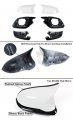 True M4 Style Side Wing Mirror Full Cover Housing Assembly Replacement Fits For Bmw F22 F30 F31 F32 F33 F36 Glossy White