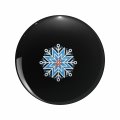 1080 Graphics Snowflake Pattern Key Chain Double Sided Stainless Steel Keychain 