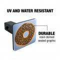 Cute Donut With Sprinkles Chocolate Icing Tow Trailer Hitch Cover Plug Insert