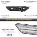Vipmotoz Full Led Strip Front Side Marker Lights Fender Parking Lamps Compatible With 2008-2020 Nissan Gt-r Chrome Housing