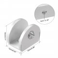 Uxcell Glass Shelf Brackets Aluminum Alloy Clamp Clip Holder Half Round For 5-8mm Thickness 4pcs