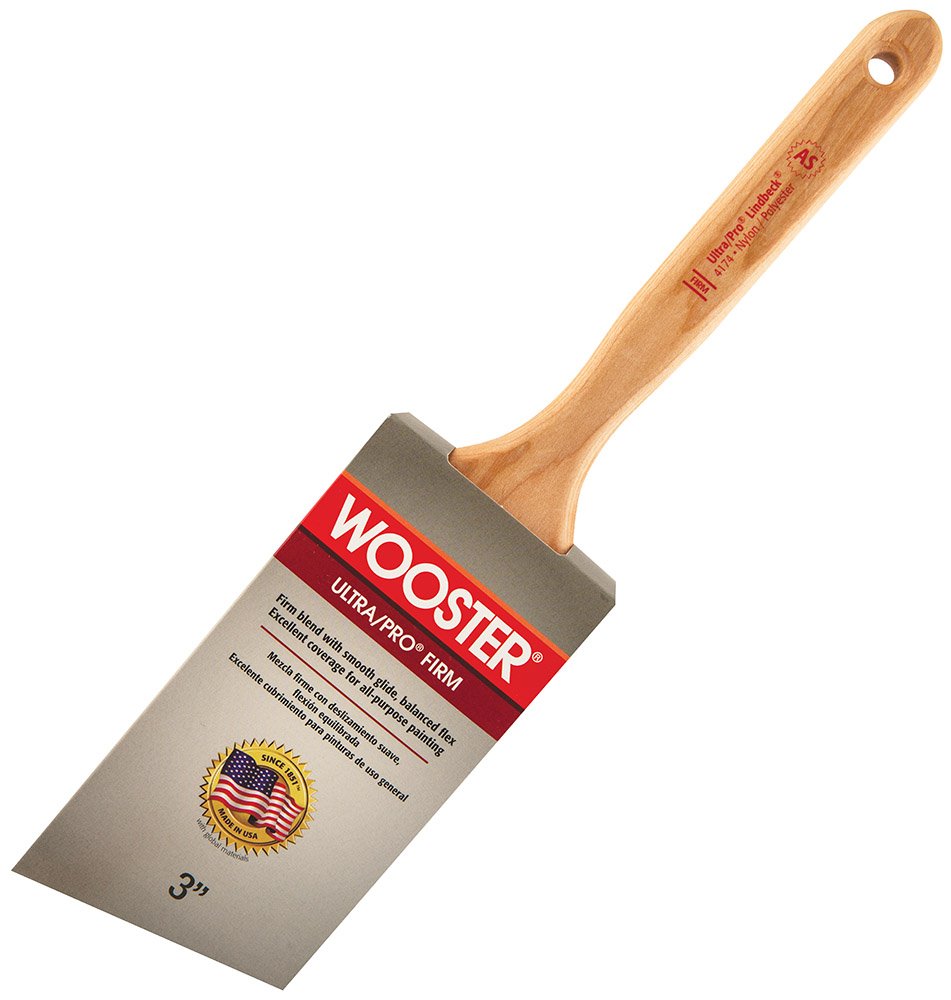 Ultra Pro 4174-3 Angled Paintbrush 3 In Purple Brown Nylon And Polyester Blend With Rust Resistant Stainless Steel Ferrule