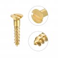 Uxcell Wood Screws M2 5 X 12mm Slotted Flat Head Brass Self-tapping Screw 100 Pcs