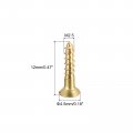 Uxcell Wood Screws M2 5 X 12mm Slotted Flat Head Brass Self-tapping Screw 100 Pcs