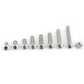 160pcs M5 304 Stainless Steel Hex Socket Screws Bolts Nuts Assortment Kitbutton Head