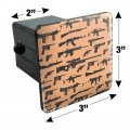 Tons Of Guns Pattern Tow Trailer Hitch Cover Plug Insert