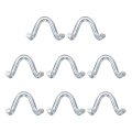 8pcs Weld-on Steel Rope Hook Weld On Safety Chain Clip Loop Weldable Tractor Hooks Tie Down Ring For Trucks Trailers 71 5mm 