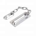 Home Door Gate Metal Safety Security Bolt Chain Lock Silver Tone 