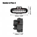X Autohaux 1 Set 6 Pin Throttle Position Sensor Connector Adapter Plug Clip Kit Replacement Universal For Car