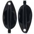 Door Handles Exterior Front Driver Passenger Side Replacement Fit 2003-2008 For Hyundai Tiburon Coupe Outside Black 2pcs 