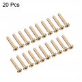 Uxcell M6x40mm Furniture Bolt Hex Socket Drive Round Head Screw Zinc Plated 20pcs