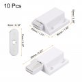 Uxcell Glass Door Magnetic Touch Catch Latch Closure Plastic White 10pcs