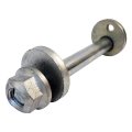 Front Lower Control Arm Cam Bolt Kit For Jeep Wrangler 2002 To 2015 Tj Model Driver Or Passenger Side Silver Steel 3 Degrees 