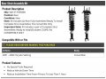 Rear Strut Coil Spring Assembly Kit Compatible With 2001-2006 Chrysler Sebring Convertible