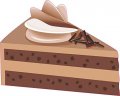 Stickertalk Chocolate Cake Vinyl Sticker 5 Inches By 3 75 