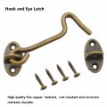 2 Pack Barn Door Latch Ttzeze 4 Barn Lock Heavy Duty Solid Thicken Copper Gate Add More Security And Privacy Cabin Hook Eye