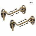 2 Pack Barn Door Latch Ttzeze 4 Barn Lock Heavy Duty Solid Thicken Copper Gate Add More Security And Privacy Cabin Hook Eye