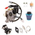Gy6 50cc 49cc 80ccarburetor For 4 Stroke Scooter Moped 139qma 139qmb Taotao Kymco Pd18j Carb Engine With Intake Manifold Air 