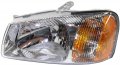 Evan-fischer Headlight Set For 2000-2002 Hyundai Accent Left Driver And Right Passenger Side Halogen With Bulb S
