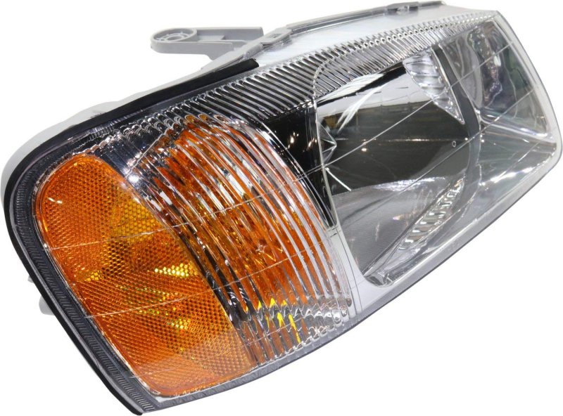Evan-fischer Headlight Set For 2000-2002 Hyundai Accent Left Driver And Right Passenger Side Halogen With Bulb S