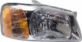 Evan-fischer Headlight Set For 2000-2002 Hyundai Accent Left Driver And Right Passenger Side Halogen With Bulb S