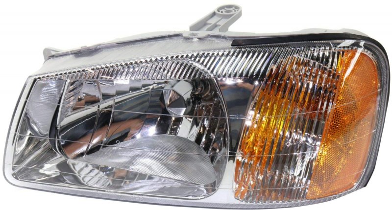 Evan-fischer Headlight Set For 2000-2002 Hyundai Accent Left Driver And Right Passenger Side Halogen With Bulb S