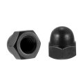 1 4 -20 Acorn Cap Nuts 50pcs Carbon Steel Dome Head Nut Hardware For Bolt Cover Zinc Plating Black 