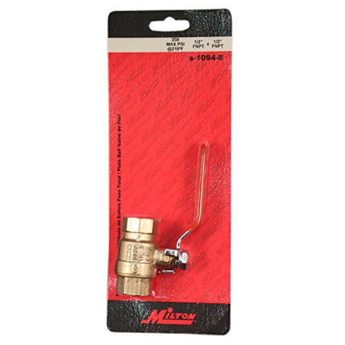 Milton S-1094-8 1 2 Fnpt Full Port Brass Ball Valve
