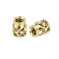 50pcs 8-32x7x6 3mm Knurled Insert Nut Brass Threaded Embedment Nuts 3d Printing For Parts Laptop Automotive Plastic Shell 