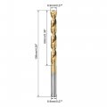 Uxcell 6 9mm Drill Bits High Speed Steel Straight Shank 109mm Length Twist Bit Fully Ground Titanium Coated 2 Pcs