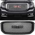 Grille Fits 2015-2016 Gmc Yukon Xl Mesh Style Front Grill Abs Black By Ikon Motorsports