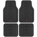 Motor Trend Grand Prix Tire Tread Rubber Car Floor Mats For Autos Suv Truck Van All-weather Waterproof Protection Front Rear 