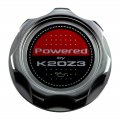 Vms Racing Gunmetal Oil Cap With Powered By K20z3 Emblem In Cnc Machined Billet Aluminum Compatible Honda Civic Si Acura Csx