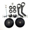 Httmt- Black Motorcycle Cnc Bar End Rearview Round Mirror Compatible With Yamah Sr500 Sr400 Xs650 Cb750 And Other Vintage Cafe