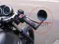 Httmt- Black Motorcycle Cnc Bar End Rearview Round Mirror Compatible With Yamah Sr500 Sr400 Xs650 Cb750 And Other Vintage Cafe