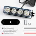 Fxc 2pcs 4-led Surface Mount Flashing Strobe Lights For Truck Car Vehicle Led Grille Light Emergency Beacon Caution Hazard