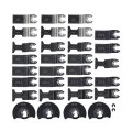 32 Pcs Oscillating Multitool Blades Metal Cutting Set Universal Saw Titanium Multi-purpose Blade Includes 34mm 44mm 88mm For