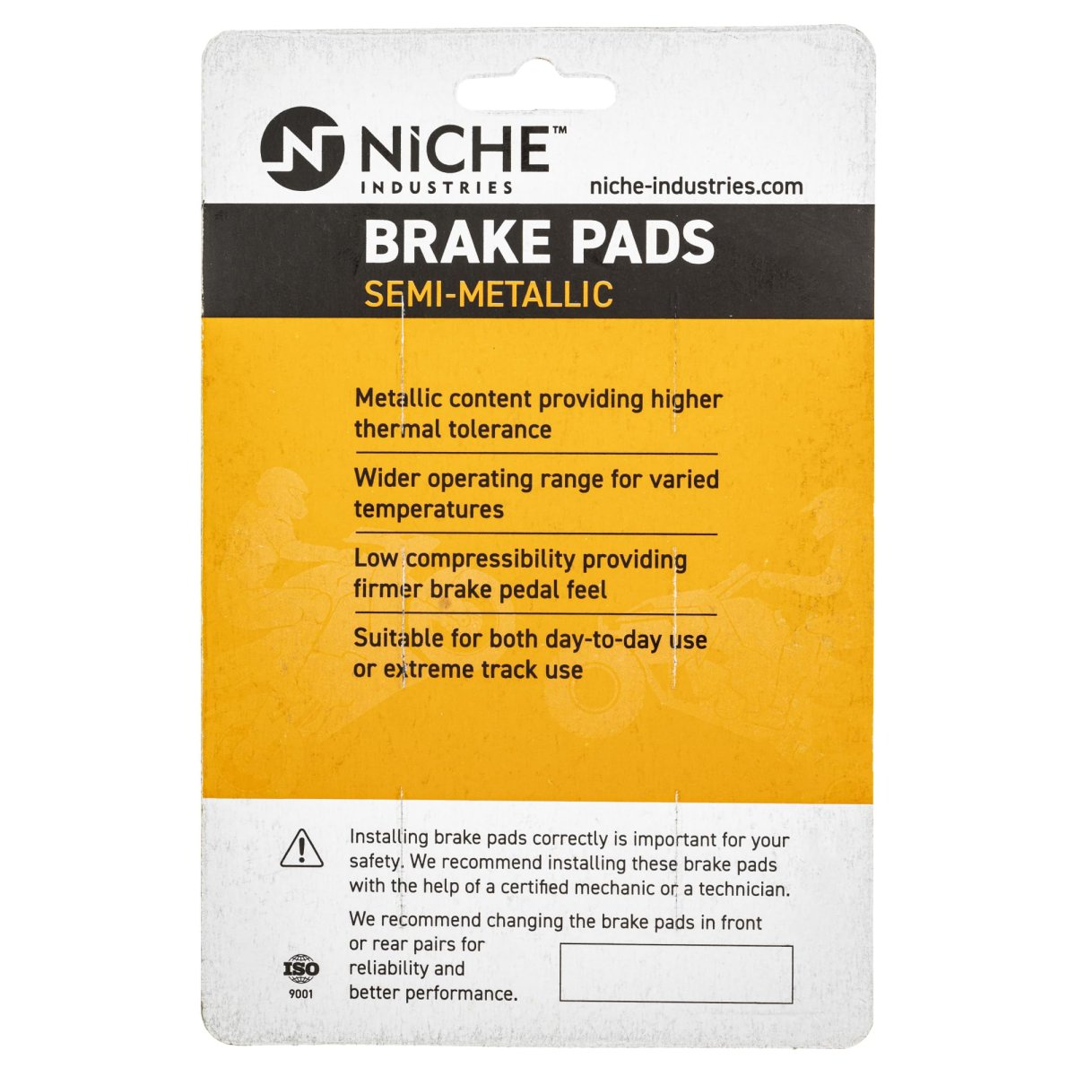 Niche Rear Right Brake Rotor Pad Semi Metallic Kit For Kawasaki Suzuki 43082-0043 59100-38870 41080-1470 K4108-01470