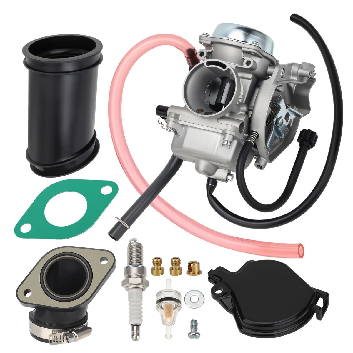 Carburetor And Intake Manifold For Arctic Cat Atv 250 300 2001 2005 0470 387 448 Includes Tube Boot Spark Plug Filter