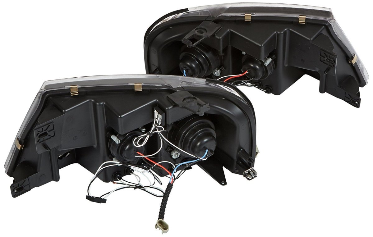2004-2008 Fits F150 F-150 Trucks Led Halo Projector Headlights Black Pair Set Left Right Side Ls Rs