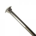 1 4-20 X 8 Carriage Bolts Round Head Square Neck Stainless Steel 18-8 Partial Thread Plain Finish Flat Point Quantity 5 By 