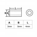 Uxcell 1000pcs 3x5x4mm Nylon Straight Insulating Tube Pcb Pillar Standoff Spacer