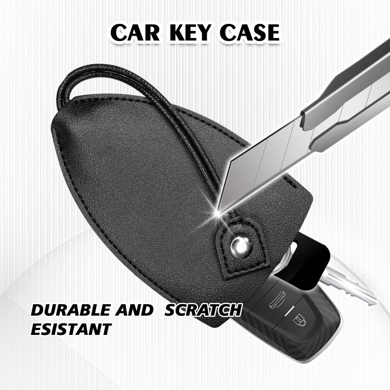 Pvotawp 2pcs Creative Pull-out Key Case Cover Leather Large-capacity Sleevechain Bags Cute Protector Car Key Fob With Holder