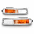 Amerilite Replacement Bumper Parking Lights Clear Set For 90-91 Honda Accord Passenger And Driver Side