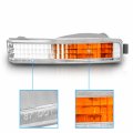 Amerilite Replacement Bumper Parking Lights Clear Set For 90-91 Honda Accord Passenger And Driver Side