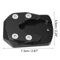 1 Set Motorcycle Kickstand Extension Enlarger Pad Side Stand Support Plate Black For Yamaha Yzf-r15 2017-2022