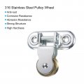 Uxcell 65mm Single Pulley Block Iron Hanging Wire Towing Wheel Cable Rope Runner Roller In Zinc Plated